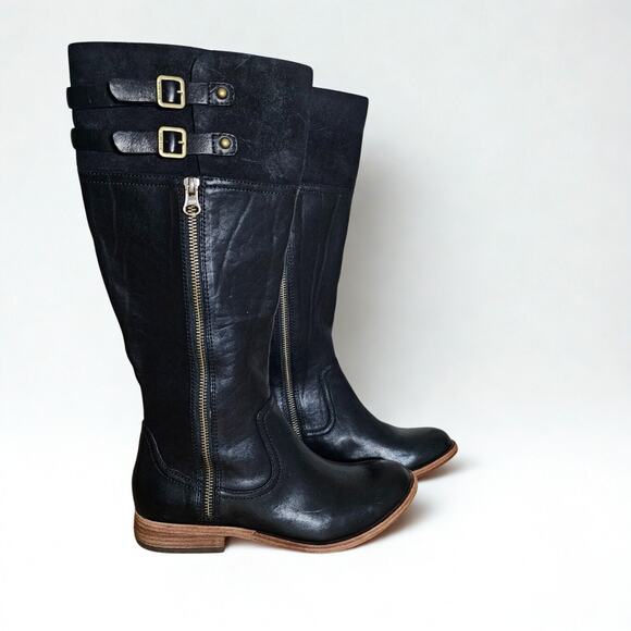 Kork-Ease Black Leather Riding Boots - Picture 2 of 9